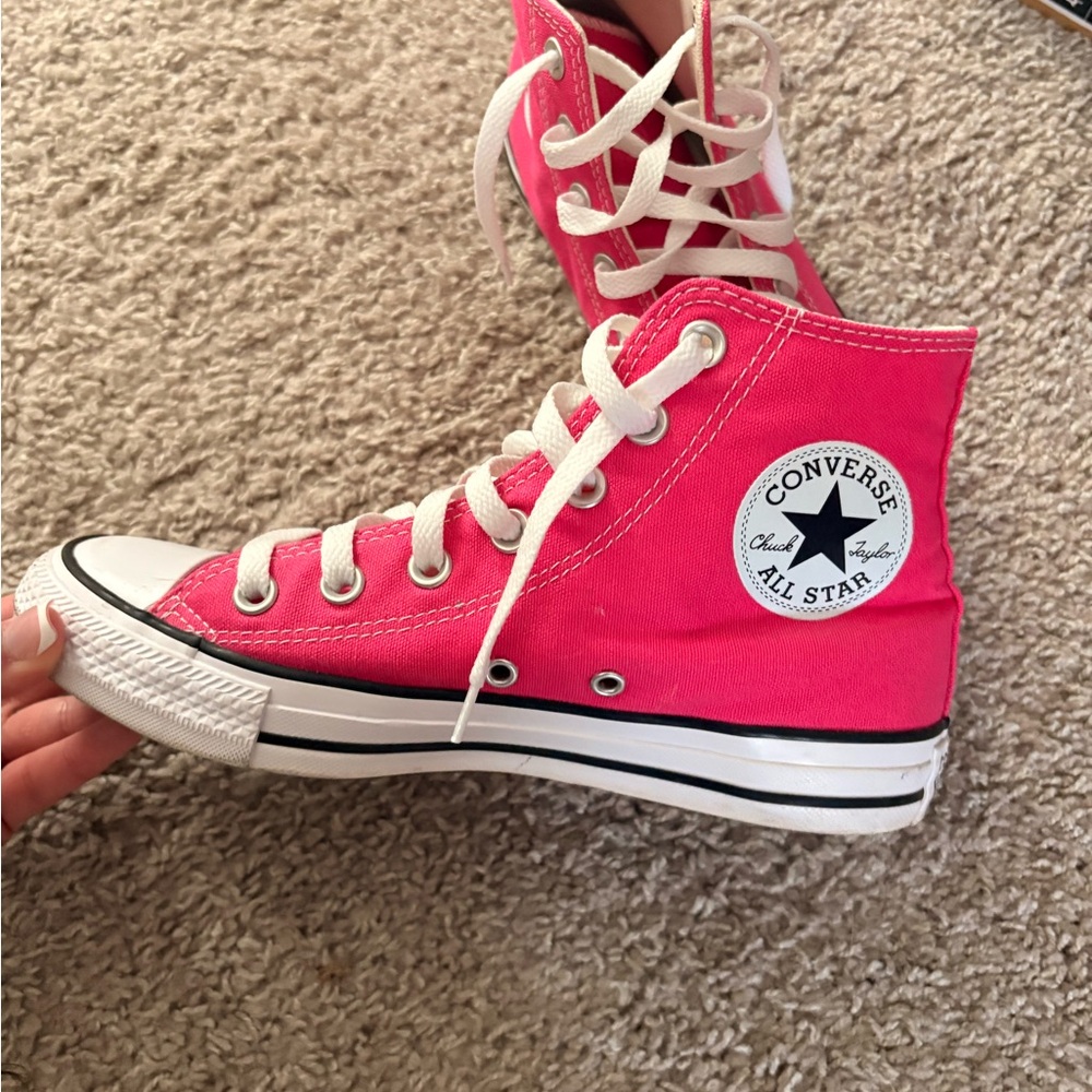 Converse Women's Bright Pink High-Tops